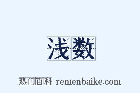浅数是什么意思的图片